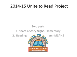 2014-15 Unite to Read Project