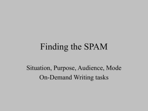 Finding the SPAM - Adair County Schools