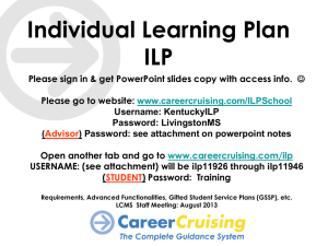 Individual Learning Plan for Kentucky