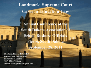 Landmark Cases in Education Law – Charles J. Russo, J.D.