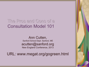 Consultation Model - Maine Educators of the Gifted and Talented