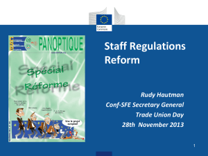 Reform of Staff Regulations - CONF