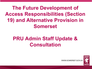 Presentation for PRU admin Staff