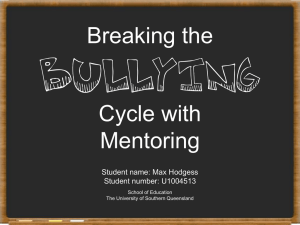 Breaking the Cycle of Bullying with Mentoring