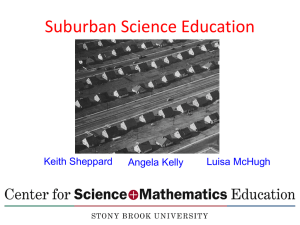 Suburban Science Education and High Needs Schools