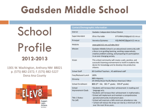 Program Presentation - Gadsden Independent School District