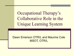 Occupational Therapy and ULS