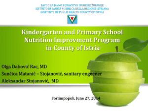 Kindergarten and Primary School Nutrition Improvment Program
