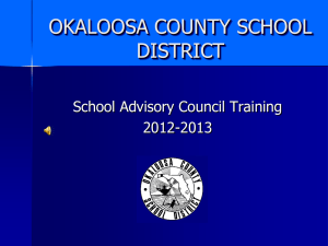 SAC Training Powerpoint - Okaloosa County School District
