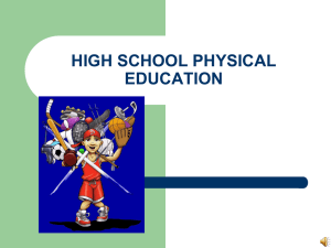 HIGH SCHOOL PHYSICAL EDUCATION