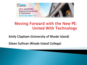 Moving Forward with the New PE: United With Technology