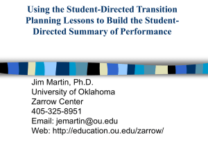 Using the Student-Directed Transition Planning Lessons