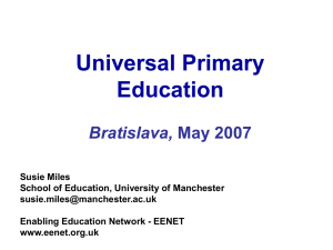 Susie Miles Universal Primary Education 1