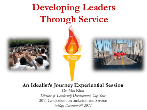 The City Year Personal Leadership Development Workbook