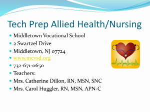 Tech Prep Nursing - Monmouth County Vocational School District