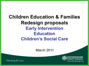 Education and Early Intervention, Oxfordshire County