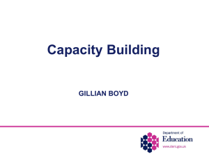 Gillian Boyd - Capacity Building