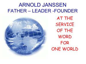 St. Arnold Janssen - SSpS JPIC Seminar