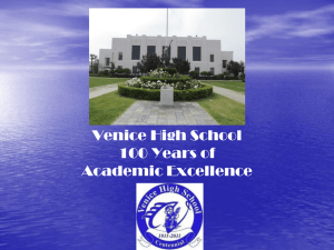 THE VENICE HIGH SCHOOL FOR ADVANCED STUDIES (SAS)