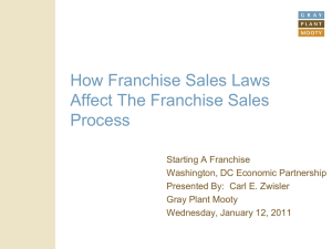 How Franchise Sales Laws Affect The Franchise Sales