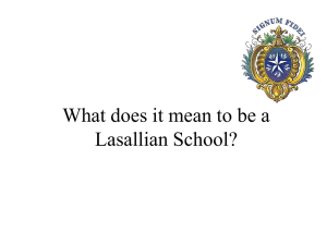 What does it mean to be a Lasallian School?