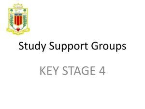 Study Support Groups - Key Stage 4