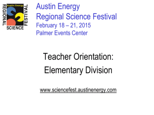 Elementary Division - Austin Energy Regional Science Festival