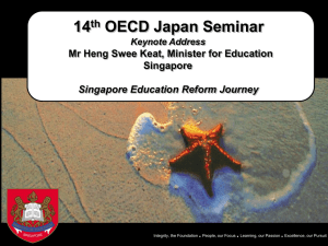 14th OECD-Japan Seminar Presentation Slides for Minister`s
