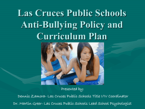 PP-Anti-Bullying Policy and Curriculum Plan Presentation