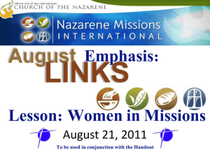 LINKS and Women in Missions powerpoint - Wtd