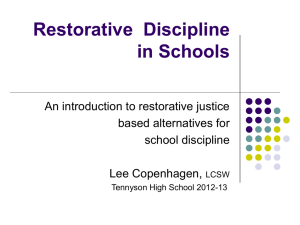 Restorative Justice in Schools