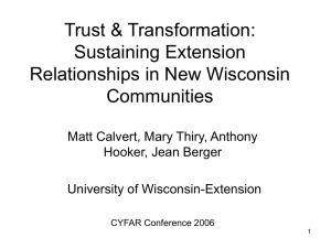What We`ve Learned about Trust & Transformation