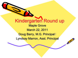 Kindergarten Round-up Powerpoint Presentation