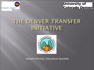 The Denver Transfer Initiative
