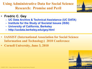 Iassist-2010-gey-Using-Administrative-Data-for-Social