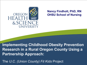 Implementing Childhood Obesity Prevention Research in a Rural