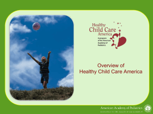 HCCA/CCHP - Healthy Child Care America