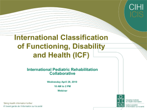 International Classification of Functioning, Disability and