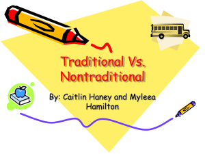 Traditional Vs. Nontraditional