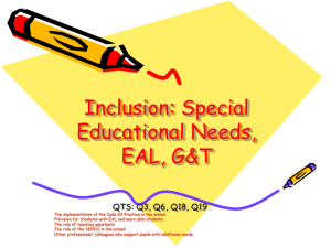 Inclusion: Special Needs - Graduate School of Education