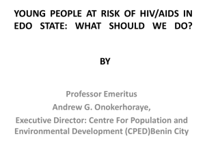 young people at risk of hiv/aids in edo state: what should