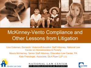 McKinney-Vento Compliance and Other Lessons from Litigation