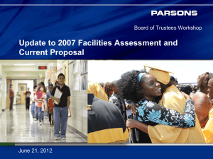 Update to 2007 Facilities Assessment and Current Proposal ()