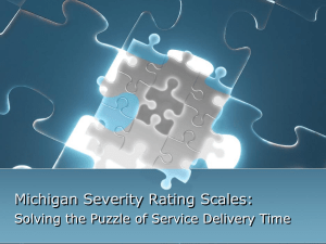 Michigan Severity Rating Scales Solving the Puzzle Missouri AER