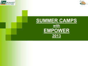 Summer Camps @ Empower 2013