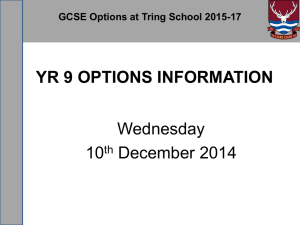 1 MB 11th Dec 2014 Year 9 Options Presentation