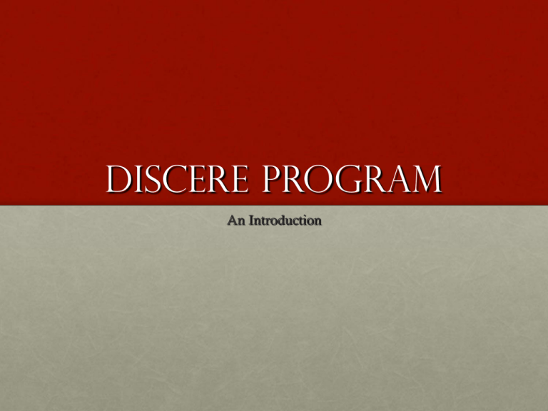 Discere Program St Bernard s College