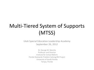 MTSS - Utah Personnel Development Center