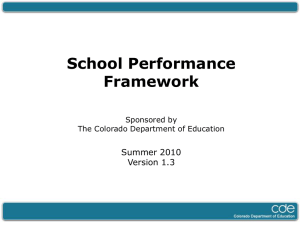School Performance Framework