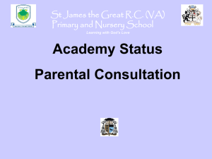 to parents - St James the Great RC Primary & Nursery School